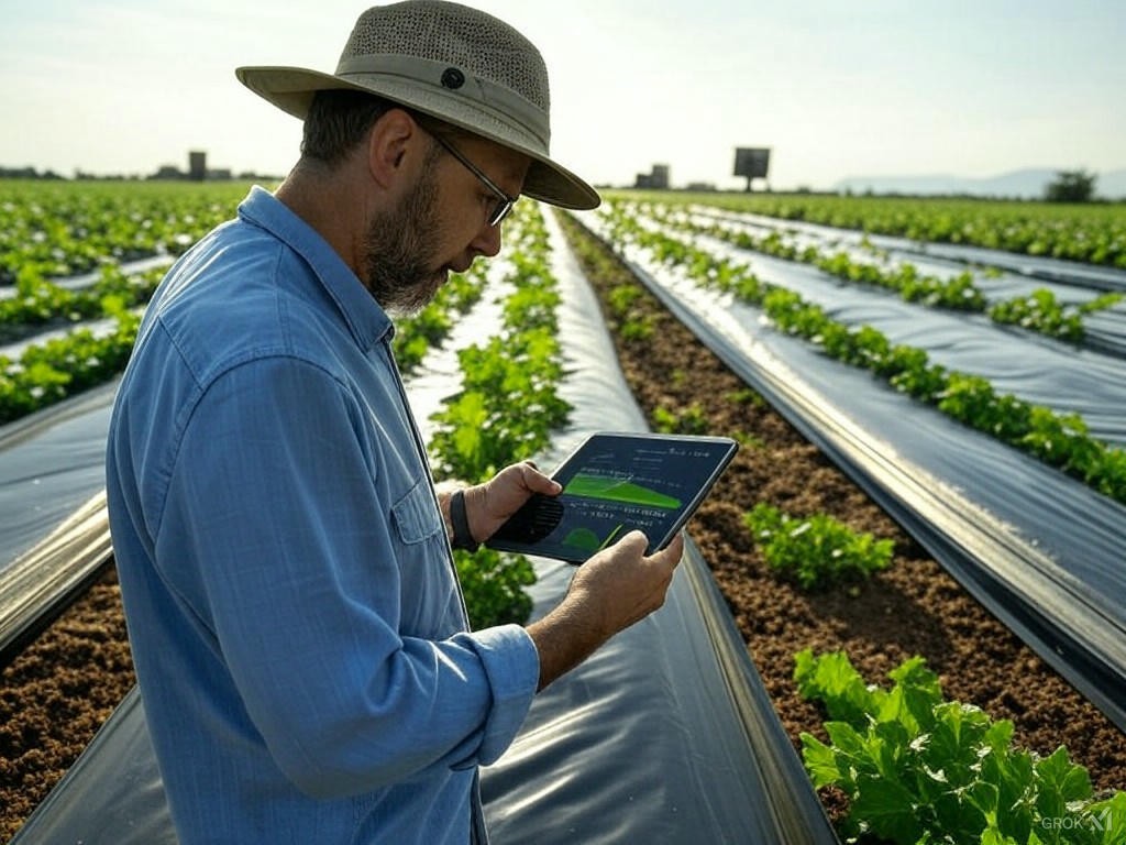 Farmer calculating losses due to inefficient farming