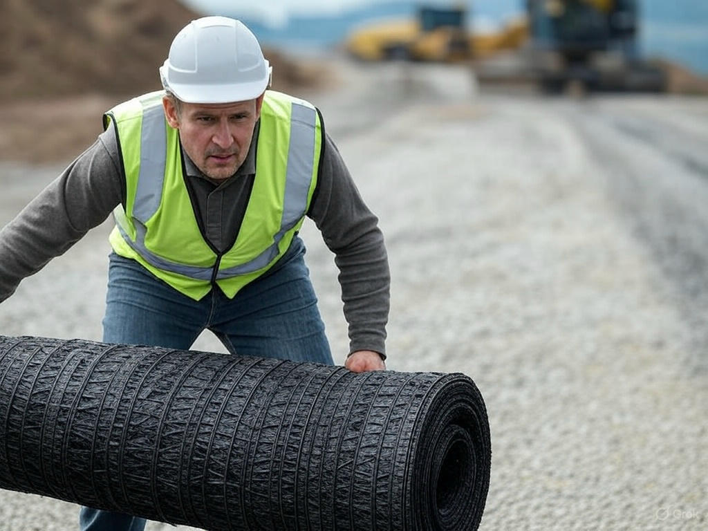 Geotextile being l